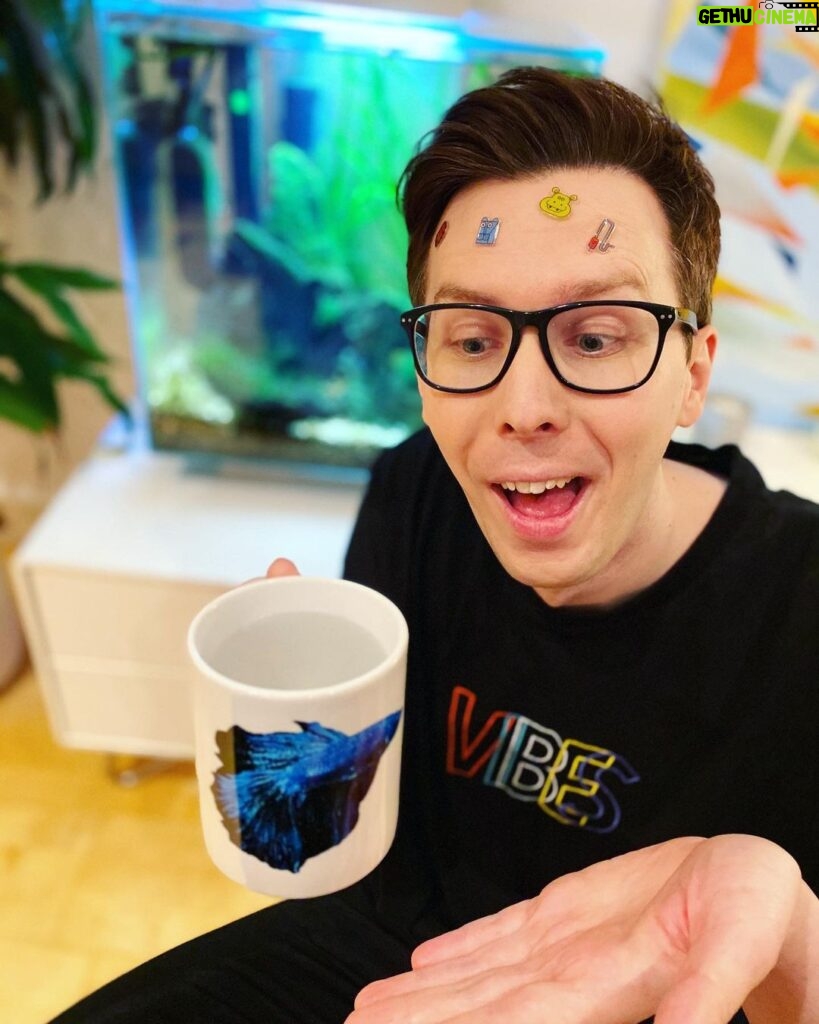 Phil Lester Instagram - Thanks for all the birthday wishes! 🥳 ..If you’re wondering how wild I am my favourite gift was a mug with a photo of my fish on it.