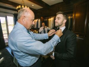 Phil McGraw Instagram - Father and sons! Finishing touches. So proud, Jordan! Congratulations to you and wonderful Morgan!