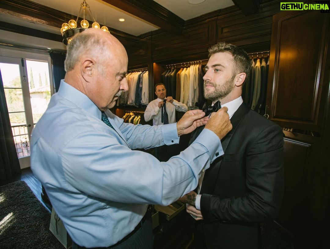 Phil McGraw - 46.1K Likes - Father and sons! Finishing touches. So proud, Jordan! Congratulations to you and wonderful Morgan!