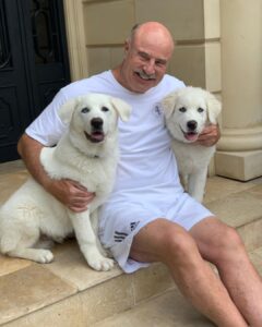 Phil McGraw Instagram - Hanging with pups. Einstein and Blue on a Saturday afternoon! Only better than a good rescue pup, is TWO good rescue pups! #rescuedog #rescuedogsofinstagram