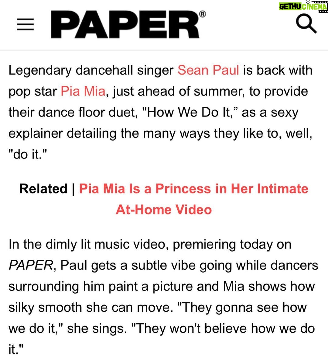 Pia Mia Instagram - “How We Do It” @duttypaul ft @piamia 🤍 out now