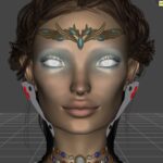 Pia Mia Instagram - Meet D1AD3MA 🤍 My idea and creation I’ve been working on since early this year w Ben Ditto. Coming soon! Slides: 1. Finished with textures 2. Early face sculpt 3. Early decoration / sculpt 4. Wire mesh view of the sculpt before developing textures 5. Finished wireframe