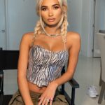 Pia Mia Instagram – soft glam for filming today 🖤🎥 been super into simple braids lately and we found my favorite nude lip combo 🌹 Los Angeles, California
