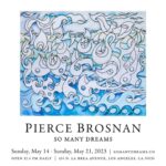 Pierce Brosnan Instagram - My solo art exhibition SO MANY DREAMS is in its final weekend: open this Saturday and Sunday from 12:00pm to 6:00pm. The show, comprised of 50 paintings and 100 drawings, is free and open to the public. Hope you can stop by 434 N. La Brea, Los Angeles, CA 90036 to see the work. Here are some highlights from our opening night. #piercebrosnanart ©️piercebrosnan