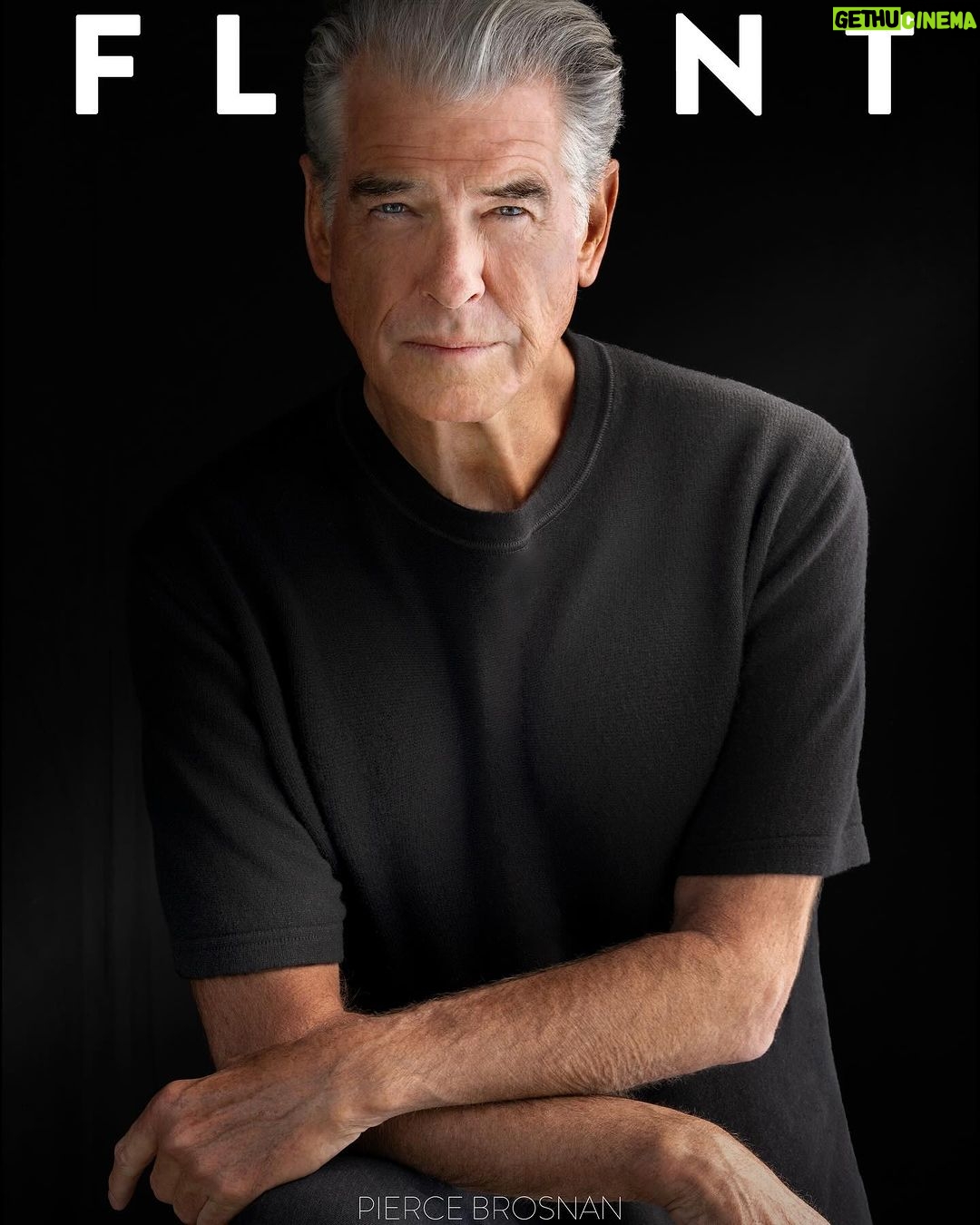 Pierce Brosnan Instagram - @FlauntMagazine Photographed by @GregGormanPhoto Styled by @Luca_Falcioni_ wearing #BottegaVeneta Grooming: @RLBeautyDotCom #FlauntMagazine #UnderTheSilverMoon