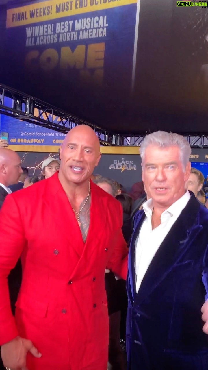 Pierce Brosnan Instagram - Our WORLD PREMIERE in New York City for #BlackAdam. Only in theaters October 21. ⚡️