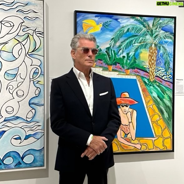 Pierce Brosnan Instagram - Thank you Art Miami for the warm welcome. It has been a joy to show my work. @OLEA.art @ArtMiami