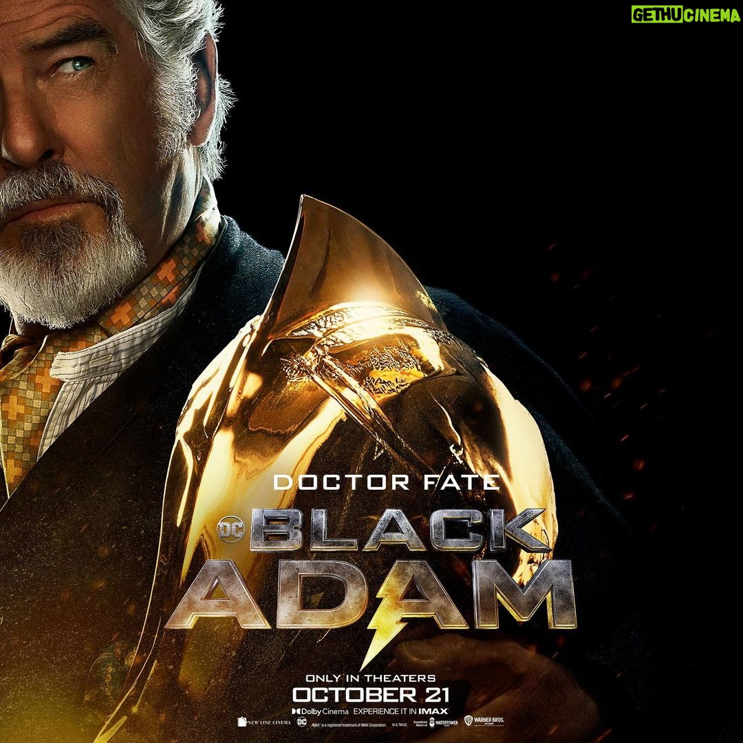 Pierce Brosnan Instagram - A new era of the Justice Society has begun. ⚡️ #BlackAdam @blackadammovie