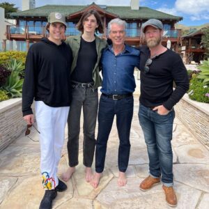 Pierce Brosnan Instagram - My love forever to you dear sons, Paris, Dylan, Sean and Christopher, thank you deeply for your love ❤️ on this Father’s Day.