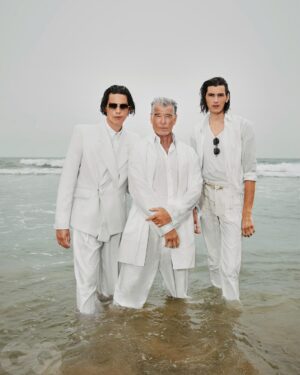 Pierce Brosnan Instagram - Behind the scenes @GQ. Read the full article at the link in bio. 

Photographer: @daniellelevitt
Stylist: @simonrasmussen … 💥💥💥Thank you one and all at GQ … the lads and I had a blast, a day to remember…and to each and every one of you who have supported the work all these years ❤️🙏☘️😎