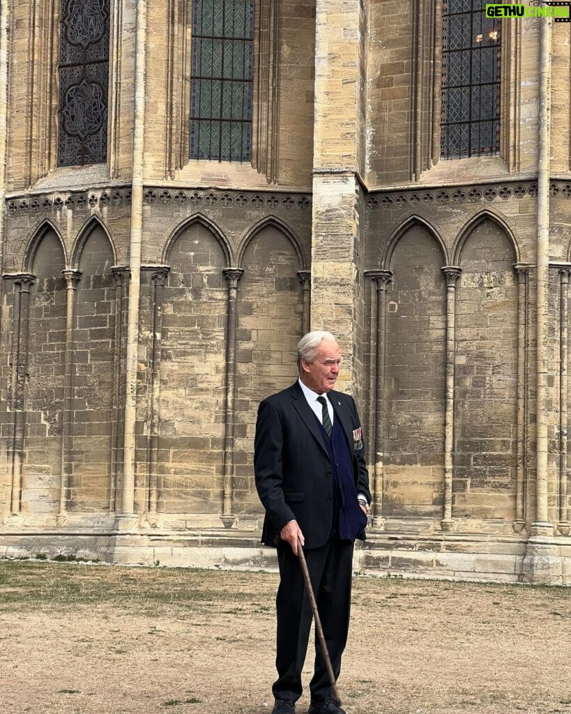 Pierce Brosnan Instagram - Final day of filming at the Bayeux Cathedral in Normandy on “The Last Rifleman” Playing Artie Crawford, 2nd Battalion Royal Ulster Rifles , retired, 92 and 3/4 years old. …six glorious weeks in Belfast in the company of great film makers. That’s Emma on the slate. Thank ye one and all Dear Belfast enjoyed every days work.