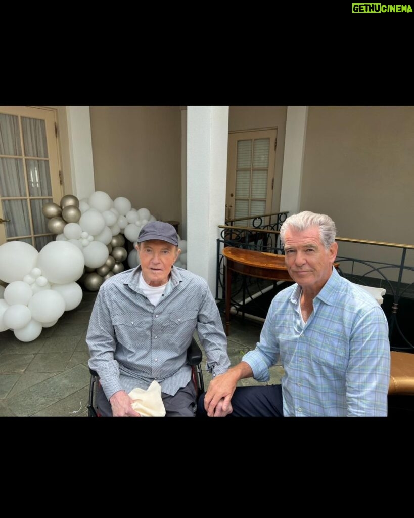 Pierce Brosnan Instagram - On the set of the movie “Fast Charlie” with the great man himself James Caan. Farewell Jimmy. We had many laughs together over those five days in New Orleans. You were an inspiration to me as young actor starting out and an even greater one as a man watching you work each day against great physical pain and discomfort. You gave of yourself to the art of acting and performance to the very end. My heart has a deep sorrow this day for your passing. I shall cherish the memory of you always. My heart felt condolences to your family. May you Rest In Peace forever in the light.