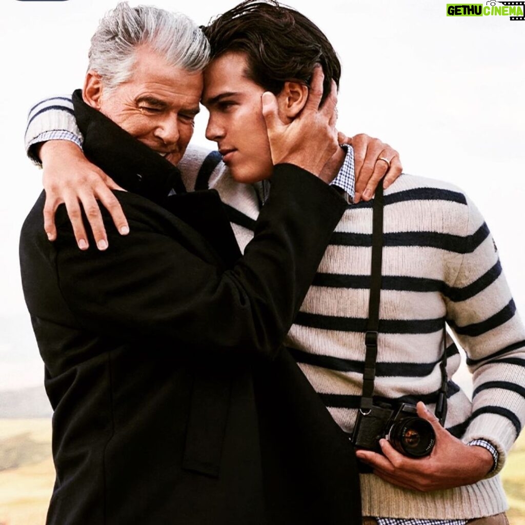Pierce Brosnan Instagram - Father & Son #Paul&Shark