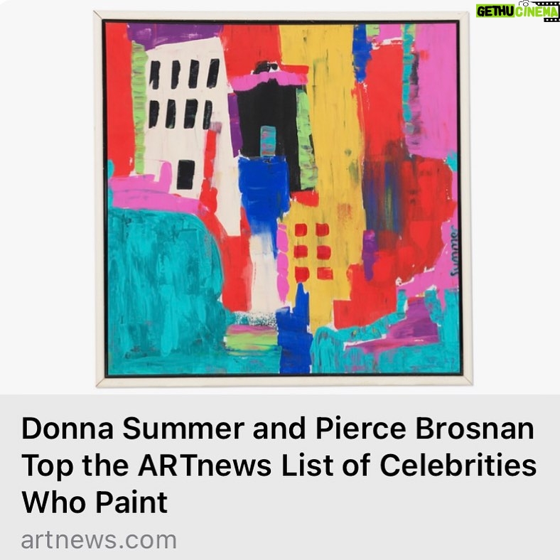 Pierce Brosnan Instagram - Thank you ArtNews for including me in your article “Celebrities Who Paint.”