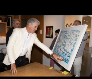 Pierce Brosnan Instagram - Thank you one and all for attending my exhibition “So Many Dreams” in Palm Desert this past weekend. My wife Keely and I had the most glorious time in your company. Thank you David, Christian, and all at Austin Art Projects for hosting us. The exhibition is up for another couple of weeks if you are interested in seeing my paintings, drawings, and prints in person. #piercebrosnanart …photos by Lani Garfield