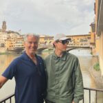 Pierce Brosnan Instagram - Papa and Paris, Florence, Ponte Vecchio.
