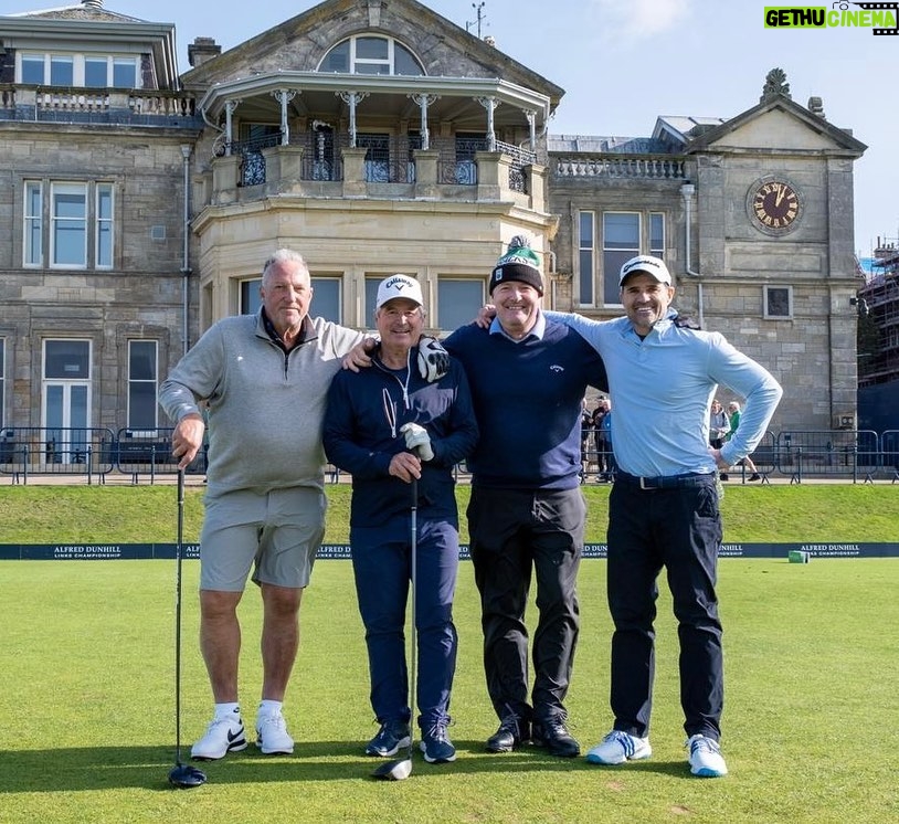 Piers Morgan Instagram - What a fantastic week - again - at the wonderful @dunhilllinks pro-am golf tournament. New friendships made, old ones rekindled, sumptuous hospitality, and the best/worst of Scottish weather to test us out on three of the world’s greatest courses. I loved every second. My heartfelt thanks to Johann Rupert @cutmaker and his wife Gaynor for being the finest of hosts. To my pro @rossfisherpga who couldn’t have been more friendly & supportive even as I shanked it into gorse bushes. To all the Dunhill team and the staff at @carnoustiegolflinks @kingsbarnsgolflinks @thehomeofgolf for their amazing hard work and cheery good humour. To everyone at the Rusacks @marineandlawn which is such a great hotel. And especially to all the spectators who came out to support us, even in diabolical conditions. Just a brilliant week!