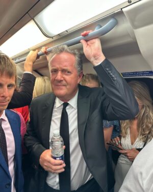 Piers Morgan Instagram - On way to the @officialntas - first time on the tube in 30+ years. Hasn’t got any cooler has it… 🥵