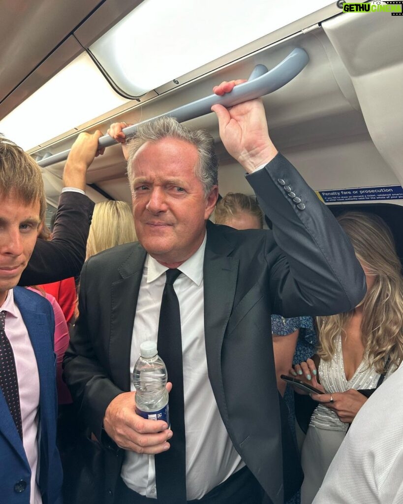 Piers Morgan Instagram - On way to the @officialntas - first time on the tube in 30+ years. Hasn’t got any cooler has it… 🥵 The O2