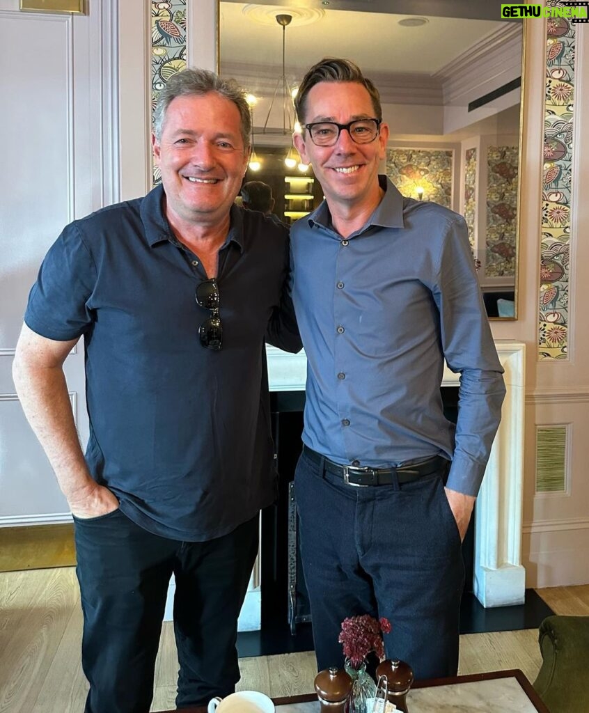 Piers Morgan Instagram - The sacked presenter club! Great to see Ireland’s biggest TV star Ryan Tubridy in London today, and excited to see what he does next. RTE’s loss will definitely be someone else’s gain… London, United Kingdom