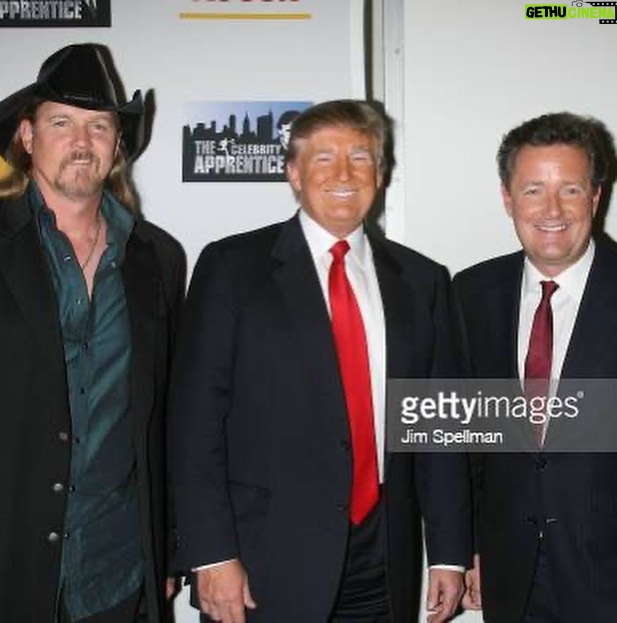 Piers Morgan - 19.9K Likes - Amazing who you bump into walking through Beverly Hills… it’s been 15 years since I beat @traceadkins in the Celebrity Apprentice finale, when host Donald Trump pitched us as ‘USA vs UK, Good vs Evil’ … Trace wasn’t happy when I whipped his a** , but time’s a healer and it was great to see my old sparring partner looking so well and happy (and still ridiculously tall!). Such a nice guy, and a fabulous singer. Doing that show was great for both of us.
Ps Anyone know what happened to Trump?