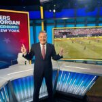 Piers Morgan Instagram - Got to work today to find my brilliant US crew had arranged for the Arsenal game to be on the studio screen for me to watch before taping @piersmorganuncensored - thanks guys! ⚽️ 😍 Manhattan, New York