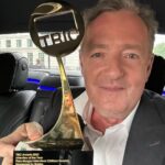 Piers Morgan Instagram - Delighted to win Interview of the Year at @tricawardsuk for my @cristiano scoop. Thanks to my brilliant team at @piersmorganuncensored and thanks again Cristiano - I may need to borrow one of your trophy cabinets at this rate! Grosvenor House Hotel, Park Lane