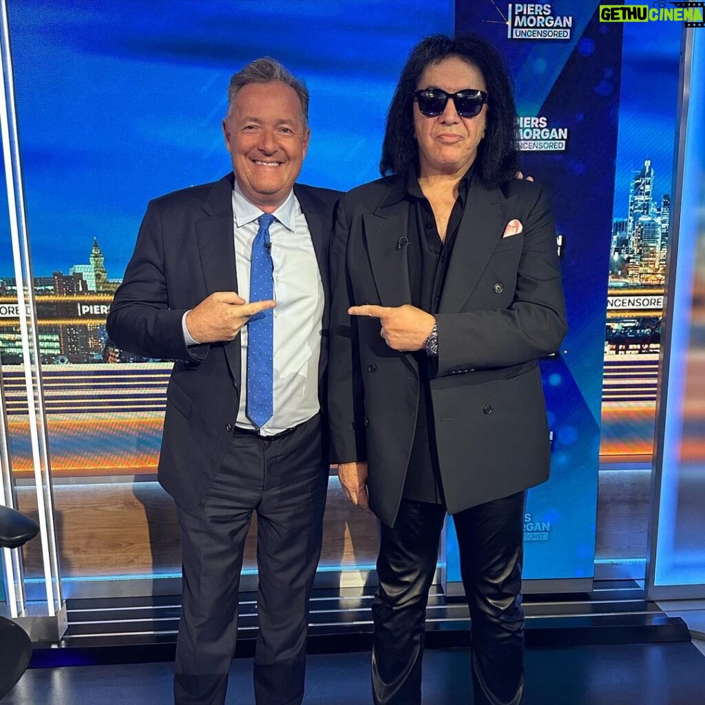 Piers Morgan Instagram - A rock god whose tongue often gets him into trouble… and Gene Simmons. London, United Kingdom