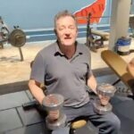 Piers Morgan Instagram – BREAKING NEWS: So, after 3 months of no workouts due to bronchitis, covid, some other weird undiagnosed bug and finally ‘walking pneumonia’…. all of which rendered me a wheezing, coughing, energy-devoid gibbering wreck… I still beat my former Olympian gym boss @roarfitnessgirl in our 17.5kg dumbbell bench press challenge today. 💪🤣
cc @schwarzenegger Roar Classes