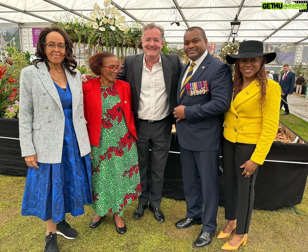 Piers Morgan Instagram - Such a treat being able to take my parents to the Chelsea Flower Show, especially in such glorious weather. The gardens were superb, many congrats to all the exhibitors and to all supported charities. Thanks also to @thenewtinsomerset for wonderful hospitality - much appreciated. PS The first pic of me and my Mum and Dad is by the great @richardyounggallery - one of the world’s best and most legendary photographers. Go check out his gallery. RHS Chelsea Flower Show, Royal Hospital Grounds, Chelsea