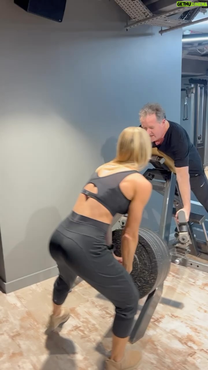 Piers Morgan - 35.7K Likes - When your Olympian trainer flies in from Dubai and confidently announces ‘I can definitely beat you on the T-Bar’ - but then the weight gets to 55kg (120lbs) and she crumbles like a sandcastle hit by a wave. 💪🤣 @roarfitnessgirl