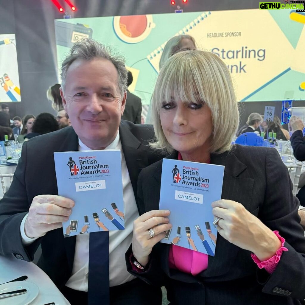 Piers Morgan Instagram - And the losers are… I wish @janepmoore and I could pretend to be thrilled just to be nominated for the Comment Journalism of the Year award at the British Journalism Awards… but as you can see, failing to win has eaten away at our dead-eyed souls. Fun night though - thanks Press Gazette, and to all our colleagues at @thesun who make our prose sing every week. Hilton London Bankside