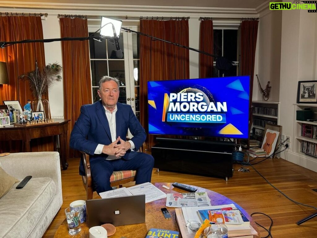 Piers Morgan Instagram - Well that was a first… never anchored a Iive show from my home before, nor done one with raging bloody Covid. But thanks to an incredible effort by the @piersmorganuncensored team (who had 4hrs notice after I tested positive) and some great guests who did most of the talking (Prof Niall Ferguson, @konstantinkisin @avasantina_ ) we got through it OK. London, United Kingdom