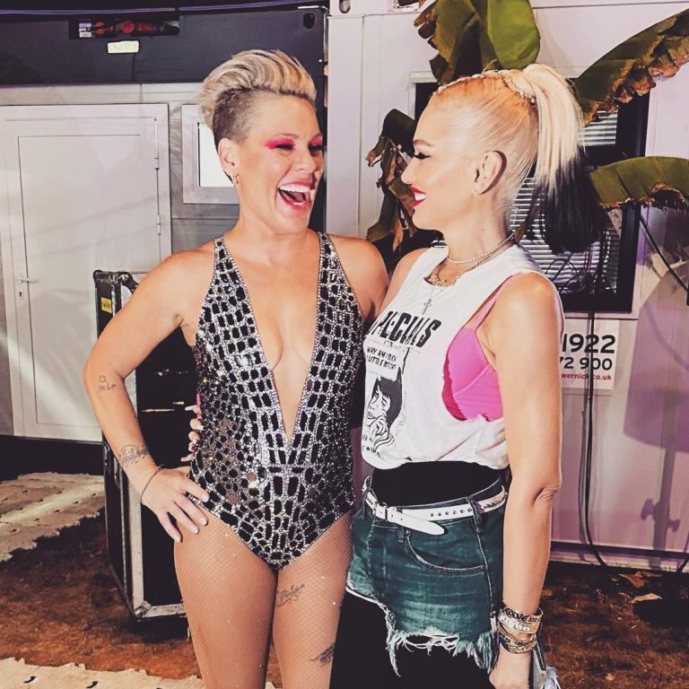 Pink Instagram - @gwenstefani I have known you for a long time and I have looked up to you like a big sister. You’re the coolest, kindest, and you always have the most swag in the room. Thank you for spending your weekend with me. We have so much more to cover 😂 I’m gonna call you tomorrow lol. I love you. ❤️ 💕