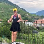 Pink Instagram - Wachau Valley wine region for a big family 20 mile bike ride through the most beautiful earth we could ever want to traverse. So grateful. 1)video of me pulling Jamo and his bike so he could take a quick Nutella pretzel snack break and ruin his clothes completely before the day even got started. We can’t have nice things. 2) me and my ride or die @reinahidalgo521 who I now call crash (check out her knee) 3) video evidence of my family getting along doing cool things - I hate that I said “ be careful”. And yeah- rentals. 4) Danube River beauty 5) is nice to have an assistant and friend @dollarsignteffi who really takes care of you and knows when you need to be put in the emotional baby carrier. 6) my heart and soul 7) I live here now and make Riesling finally 8) this is where I can be found (I wish) what an incredible day! Thank you Maria and all the ladies - your wines are delicious and my son misses your dog. @winery_fjgritsch thank you for the incredible hospitality. I hope to return the favor someday. 9) meet me in this alleyway 10) roadside small town bubble gum dispenser - genius