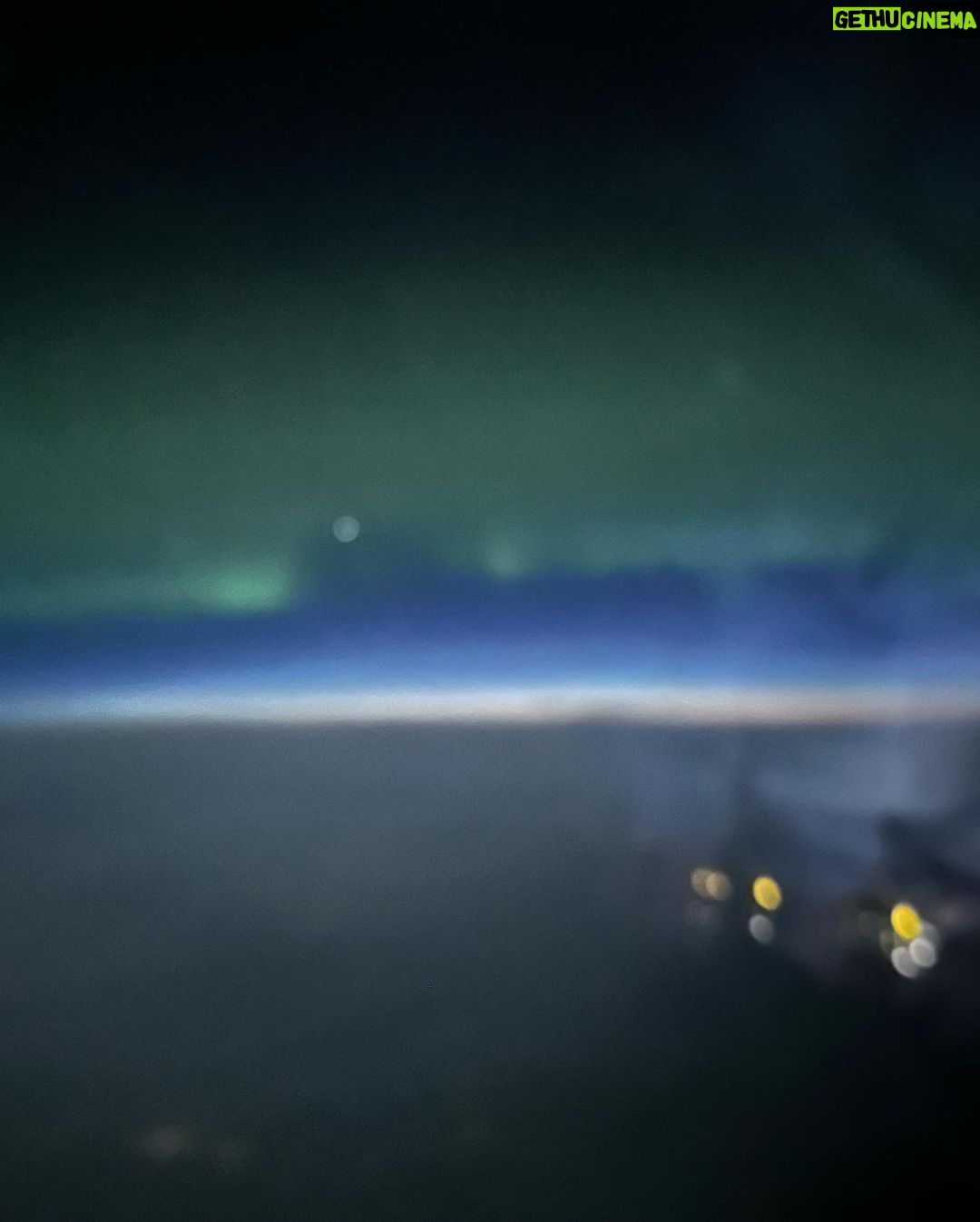 Pink Instagram - Please forgive my shitty photos but it’s not every day you fly over Canada on the way to Greenland and get to see the Aurora Borealis!!! Our eyes could only see blurry colors but the camera picked up this. One day I’ll see it for real……