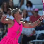 Pink Instagram - I knew when I started playing tennis two years ago, that I would look this confused in my first tournament. But we raised some much needed funds for @playingforchangefoundation and I also got this outfit and a free tennis racket which means I WENT PRO LIKE I SAID I WOULD. Manifest that shit y’all. If you wanna be the oldest loudest and slowest player on the court- THIS TOO CAN BE YOU. #desertsmash @desertsmash most fun day ever and I want a do over cause I didn’t know the actual rules 😂😂♥️♥️🎾🎾
