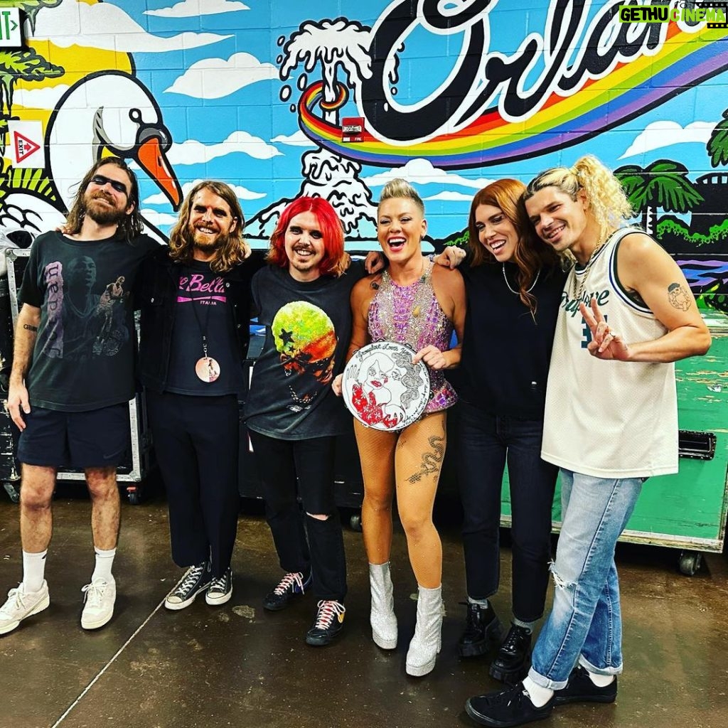 Pink Instagram - @grouplove I friggin love this band and their songs and their spirit and their whole crew. I am so grateful to share the road with these talented folks. Thanks for being fellow travelers! ❤❤❤