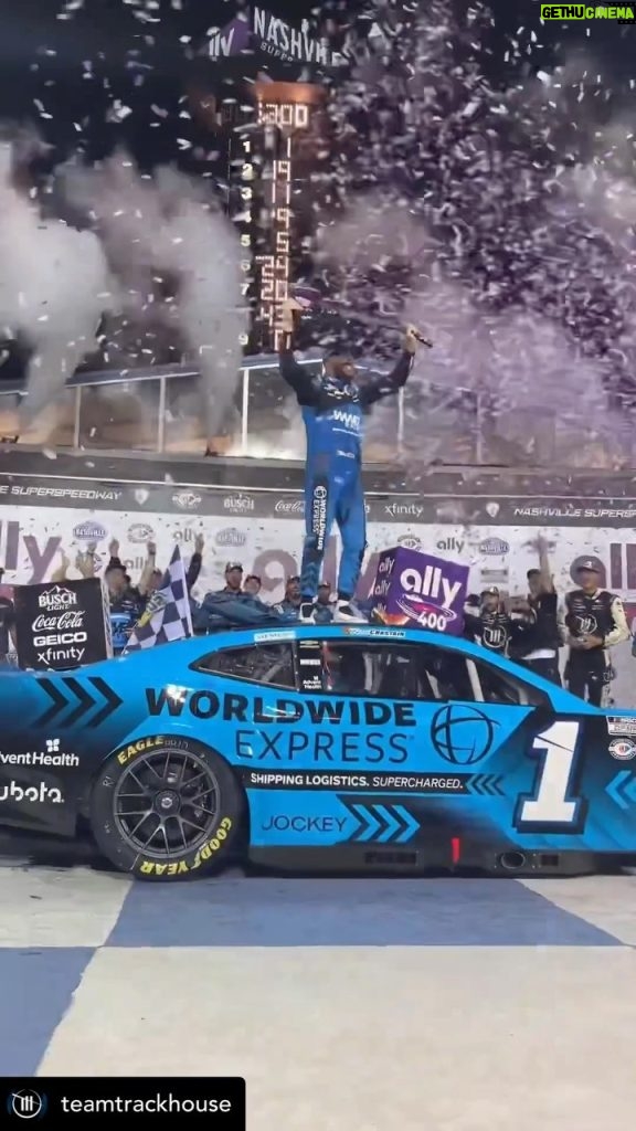 Pitbull Instagram - Congratulations @rosschastain and @teamtrackhouse on the win daleeee 👏🏎️ Repost from @teamtrackhouse 🔁 "WE DID IT!!!!!! @wwexracing | @rosschastain"