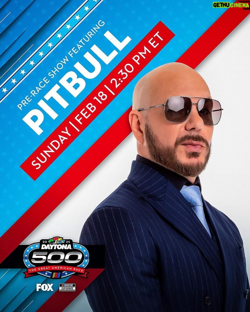Pitbull Instagram - We’re going worldwide for the pre-race show! We are thrilled to announce @pitbull will perform at this year’s #DAYTONA500!