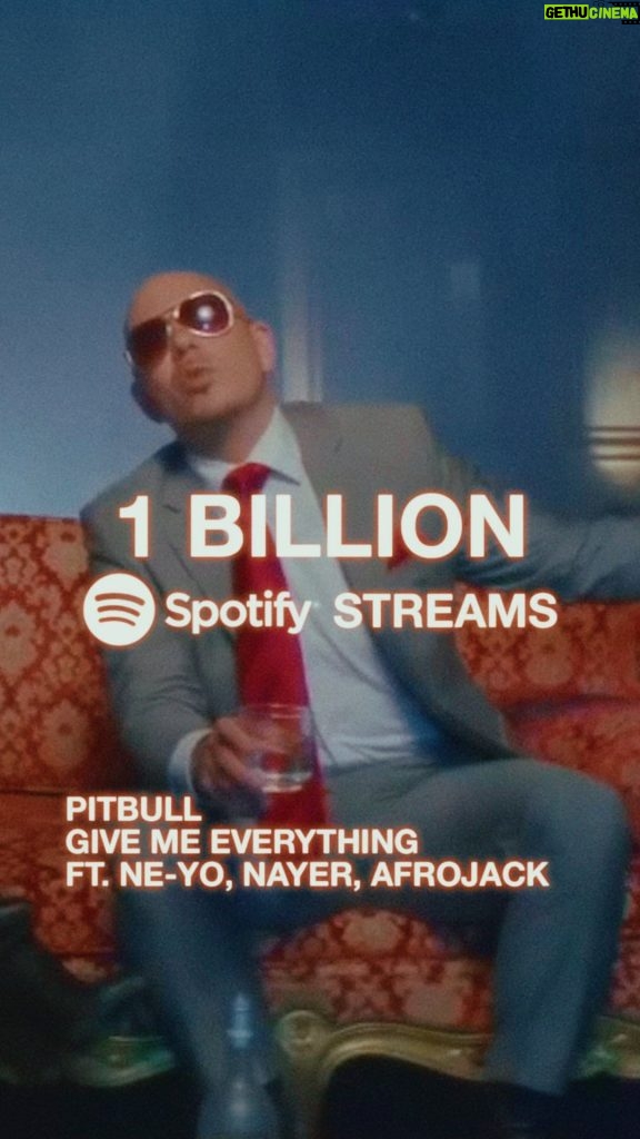 Pitbull Instagram - A billion’s the new million… thank you to the fans. #GiveMeEverything 🌎 @neyo @afrojack @nayer
