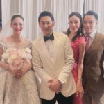 Pitchanart Sakakorn Instagram – พวกเราในนาม พัชราภากรุ๊ป (พรมแดงในตำนาน) มาร่วมอวยพรเจ้าบ่าวเจ้าสาวนะคะ ♥️🫣😬@aum_patchrapa @apitsada 
#leeflukeeverafter Siam Kempinski Hotel Bangkok