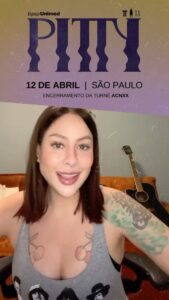 Pitty Instagram - {ingressos esgotados} ALÔ, SÃO PAULO: tô chegando com #ACNXX! 💜 o show de encerramento da turnê de 20 anos do Admirável Chip Novo já tem data e lugar pra acontecer: 🗓️ 12/04/24 no Espaço Unimed 🎟️ início das vendas: quarta-feira, 6 de dezembro, às 10h em espacounimed.com.br.
