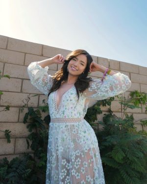Pokimane Instagram - 1st time at coachella! 🌸⁣
⁣
⁣
⁣
i bought this dress 3 years ago hoping to wear it to “the next” coachella.. so it feels surreal to finally be here, experiencing it with so many friends, and meeting so many of y’all too ❤️ let’s be grateful we made it through so many difficult months, a whole pandemic, and let’s make some happy memories! ☺️