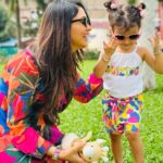 Pooja Banerjee Instagram - SUMMERising my day with my baby gurl. As summer is already here, mamma of Sana and Sana decided to take a walk in the park with shades on and some cool outfits from @firstcry. Honestly I was pretty late in updating her summer wardrobe but thanks to @firstcryindia I ordered her clothes from the luxury of sitting at home and voila they got delivered at my doorstep super fast (faster than the summer arrived here) If you want to update your summer wardrobe then add my special code “POOJABSS24” on @firstcryindia to get additional 50% off on fashion and 42% on everything else on @firstcryindia #HappyShopping @sanassejwaal