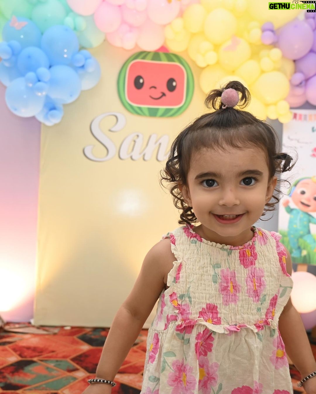 Pooja Banerjee Instagram - Happy happy to you my love @sanassejwaal . my goodness it’s already been 2 years being a mamma to @sanassejwaal . We love you so so much baby girl. May you always be blessed with the best . @sandeepsejwal and mamma love you a lot @sanassejwaal Happy birthday 🎈❤️🧿