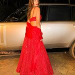 Pooja Hegde Instagram – Red riding hood 💋👠🍎🚨 #weddingseason Mangalore,Karnataka