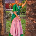 Pooja Hegde Instagram - Tutti frutti cutie pattootie ☺️💗💚 #served #halfsareelove Udupi, Karnataka