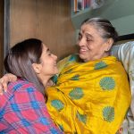 Pooja Hegde Instagram - Ajji’s love language was food. She was a great cook.She would feed anybody who walked through her doors even if it meant less for herself. She LOVED to dress up.Ajji would wear her saree & jewellery..then powder her face and yesterday’s bindi would be extracted from the mirror and onto her face.. she would then carry on to do house chores looking her best. She never complained about aches and pains. And inspite of all the issues she had, she always managed to keep a smile on her face..Always jolly, funny and sometimes she could roast you with just her honesty. The 1 thing she couldn’t resist, was desserts and fish, a trait I proudly inherited. “Ajji na Pulli”. That’s how I will remember you Ajji. You raised strong women. Thank you for all that you did. Love you ❤️ 🥺