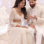Pooja Sawant Instagram - You both are so lucky that you have found each other out of millions of people in this world. What a perfect couple you are! Congratulations, dear Sis @iampoojasawant & @siddy.16 ⭐️🌟 Thank you so much. @jewellery_by_siddhi for making wonderful Ring stand they have more beautiful design. Please go visit and follow the page 🌟⭐️🌟